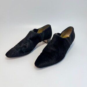 Walter Steiger Women's Black Hand Made in Italy Calf Hair Leather Bootie Size 7